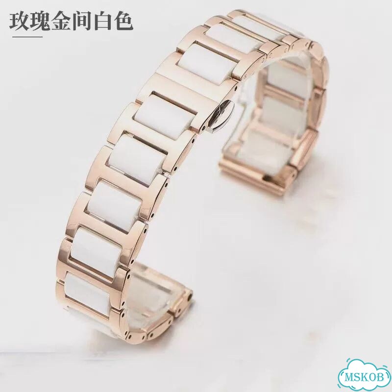 Ремешок для часов керамический 18mm rose gold-white фото 1