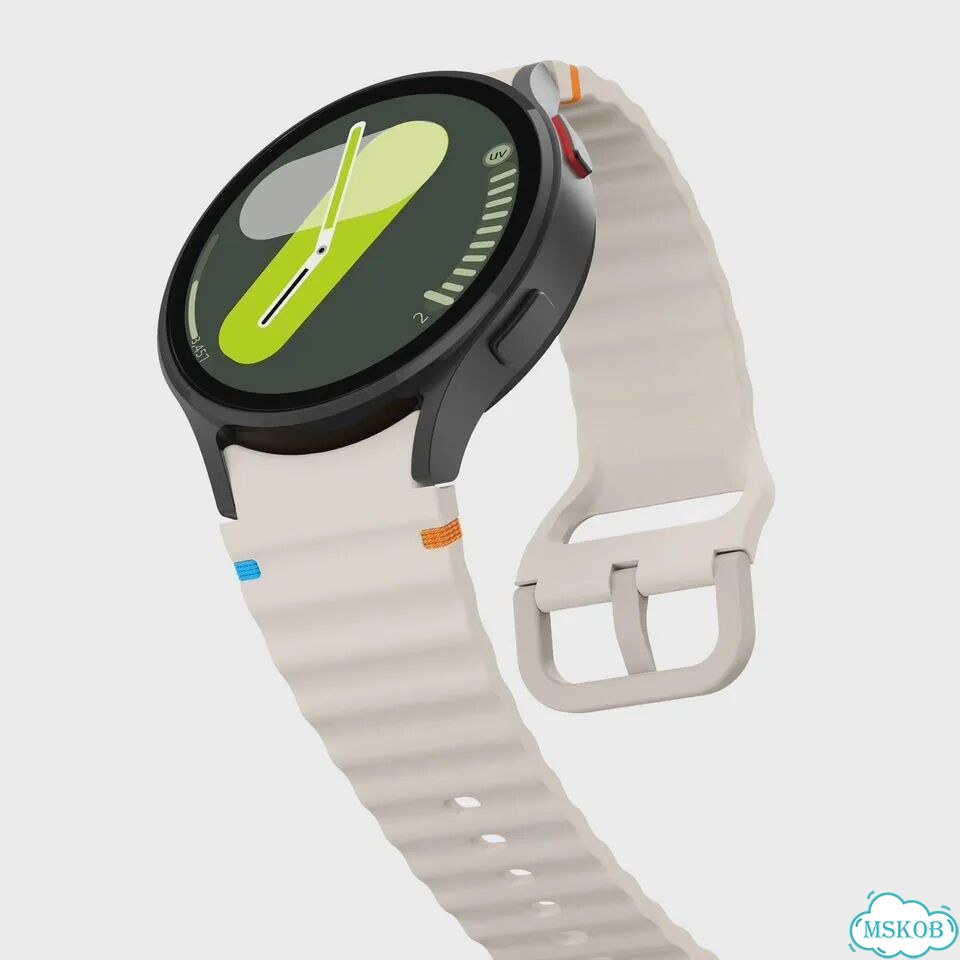 Силиконовый ремешок для Samsung Galaxy Watch Черный, Black, Galaxy Watch 7 40mm фото 4