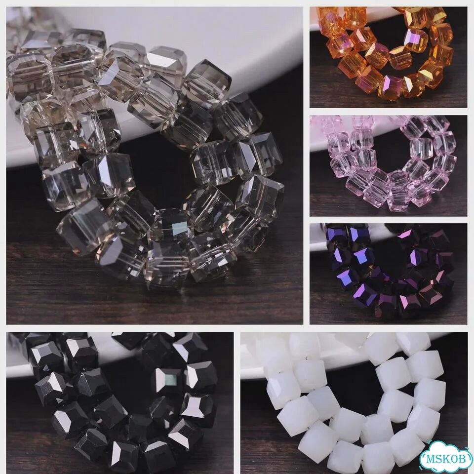 Чешские квадратные граненые стеклянные бусины Weargolsil 3мм 4мм 6мм 8мм 10мм фото 2