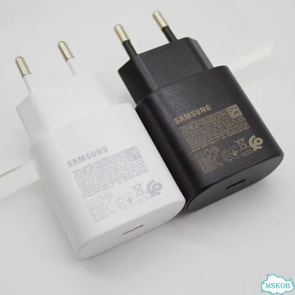 Зарядное устройство samsung 25W Super Fast PD с кабелем USB-C 1 м, адаптер для White Charger Only фото 3
