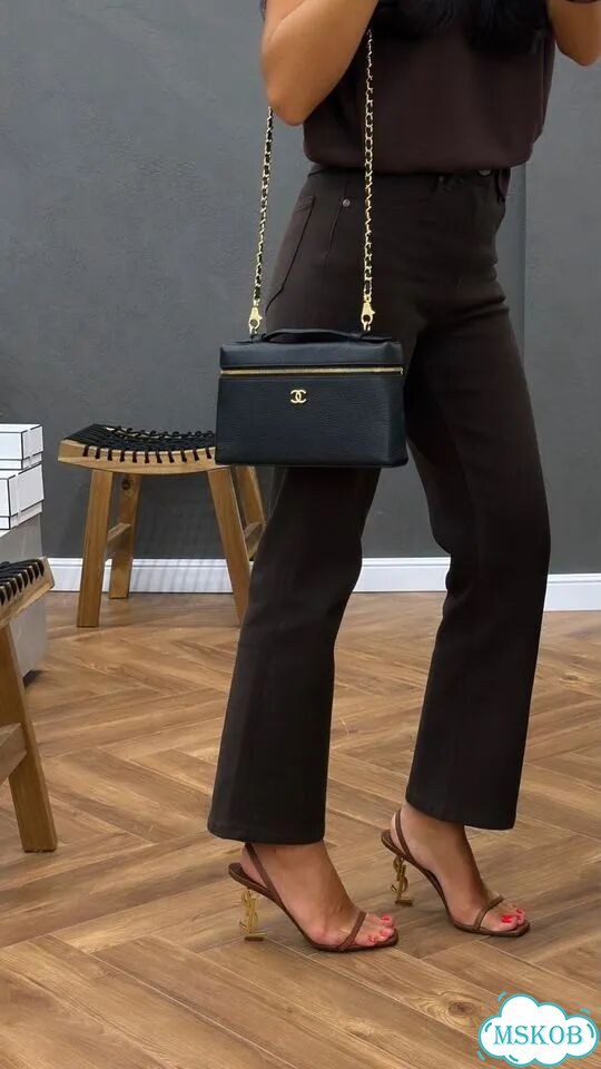 Chanel сумочка пачет черный матовая кожа фото 6