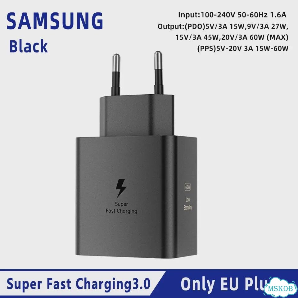 Оригинальное зарядное устройство samsung S26 Ultra 60W Type-C GaN, адаптер для Only EU Charger фото 1