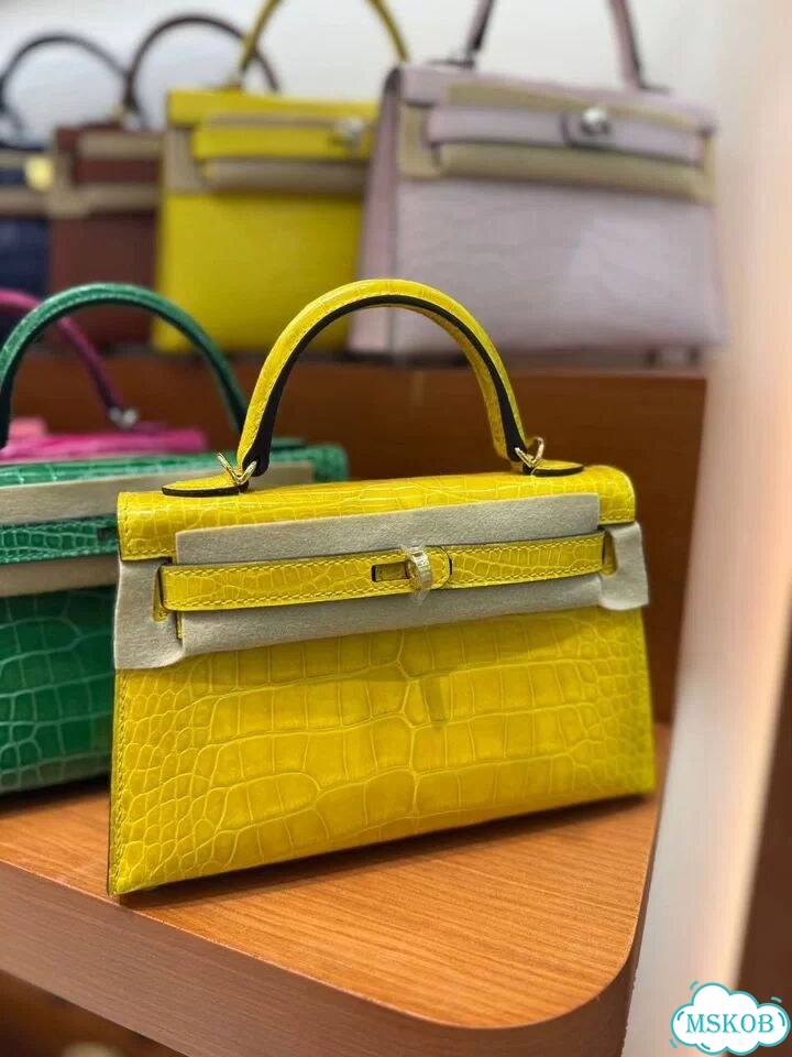 Сумка Hermes Kelly Mini кожа крокодил фото 1