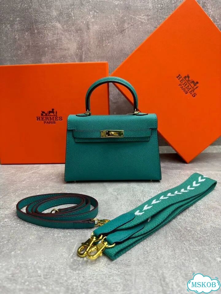 Сумка женская hermes kelly 19 изумрудная фото 2