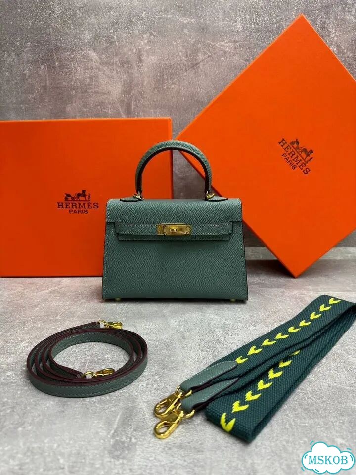 Сумка женская hermes kelly 19 изумрудная фото 3