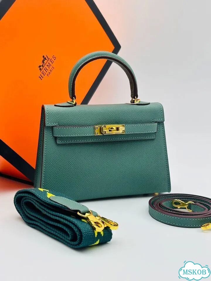 Сумка женская hermes kelly 19 изумрудная фото 4
