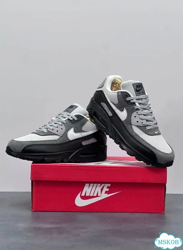 Кроссовки Nike air max 90 серые найк фото 1