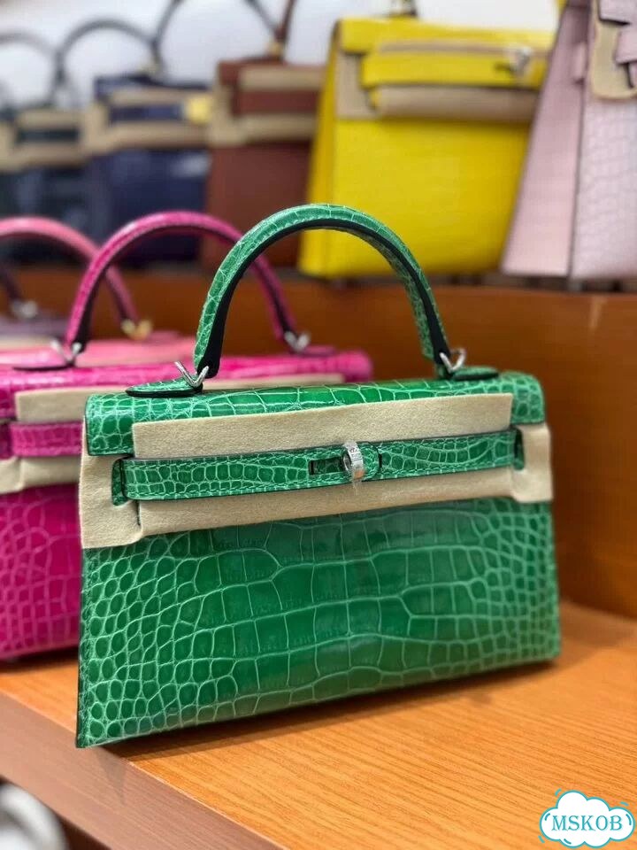 Сумка Hermes Kelly Mini кожа крокодил фото 1