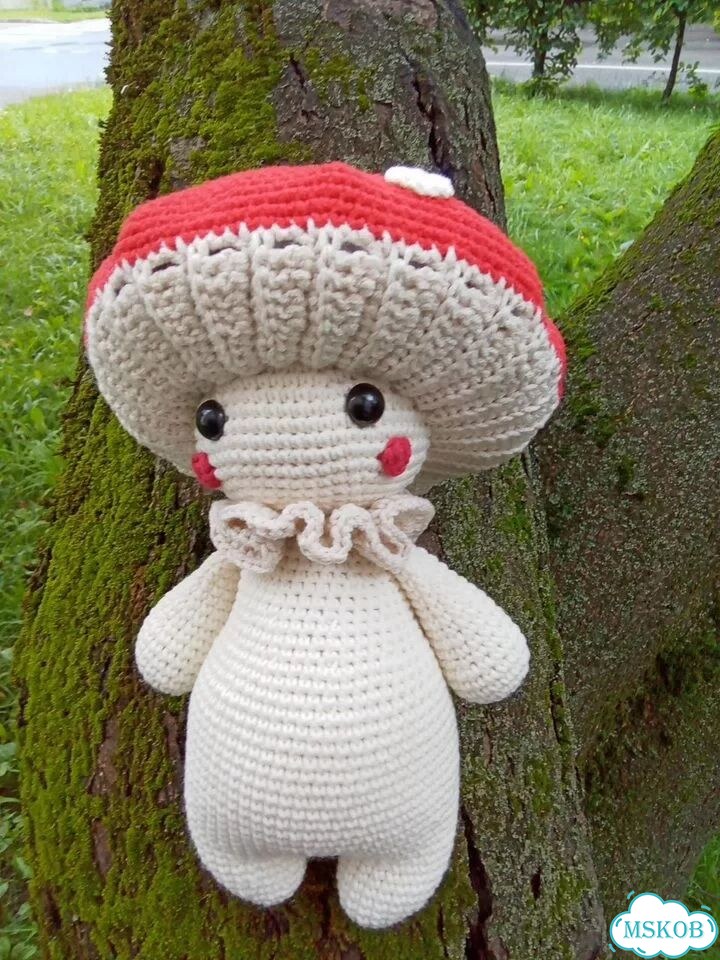 Вязаная игрушка Грибок фото 1