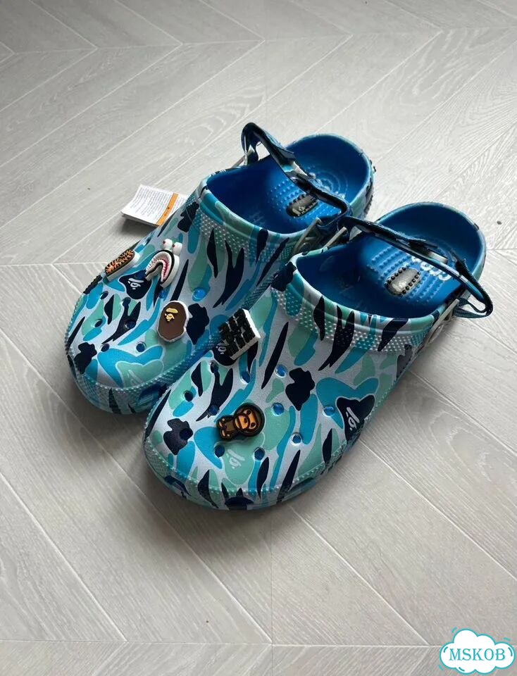 Кроксы Bape синие фото 1