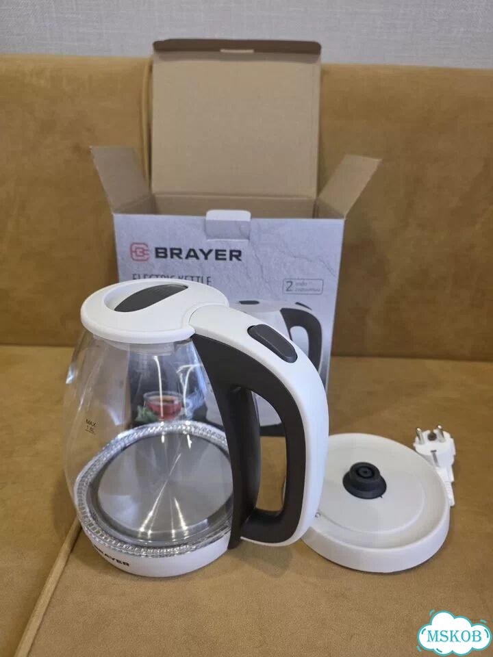 Чайник Brayer BR1045BN, 2,2кВт, 1,8л фото 1