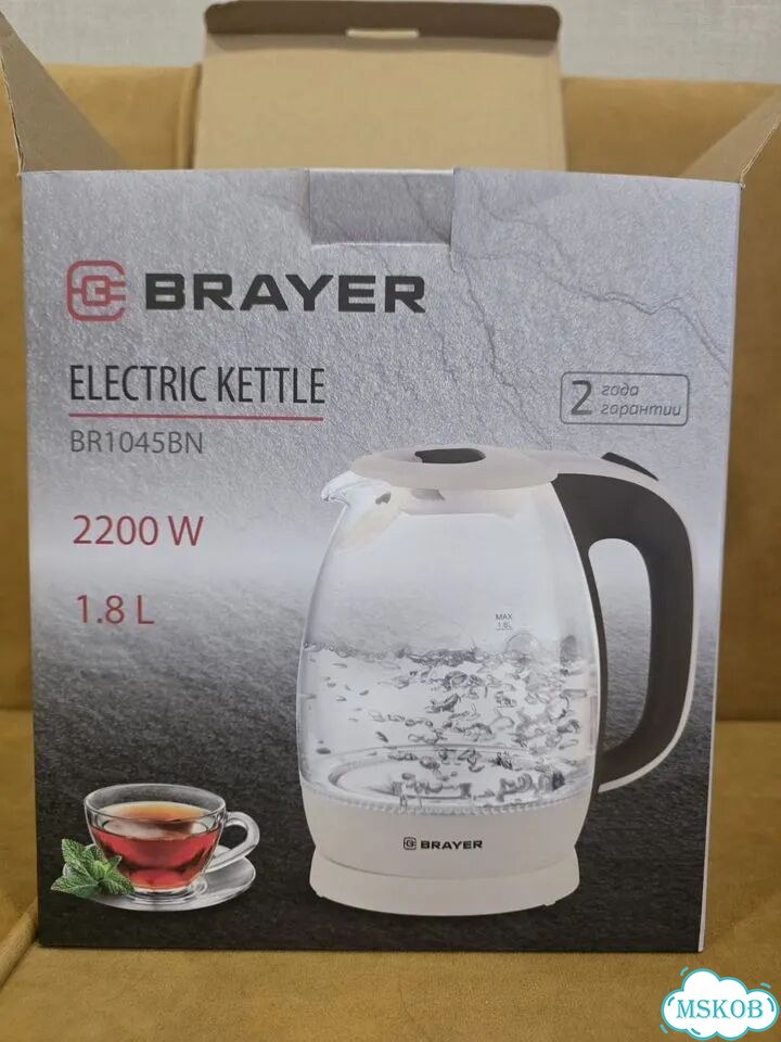 Чайник Brayer BR1045BN, 2,2кВт, 1,8л фото 2