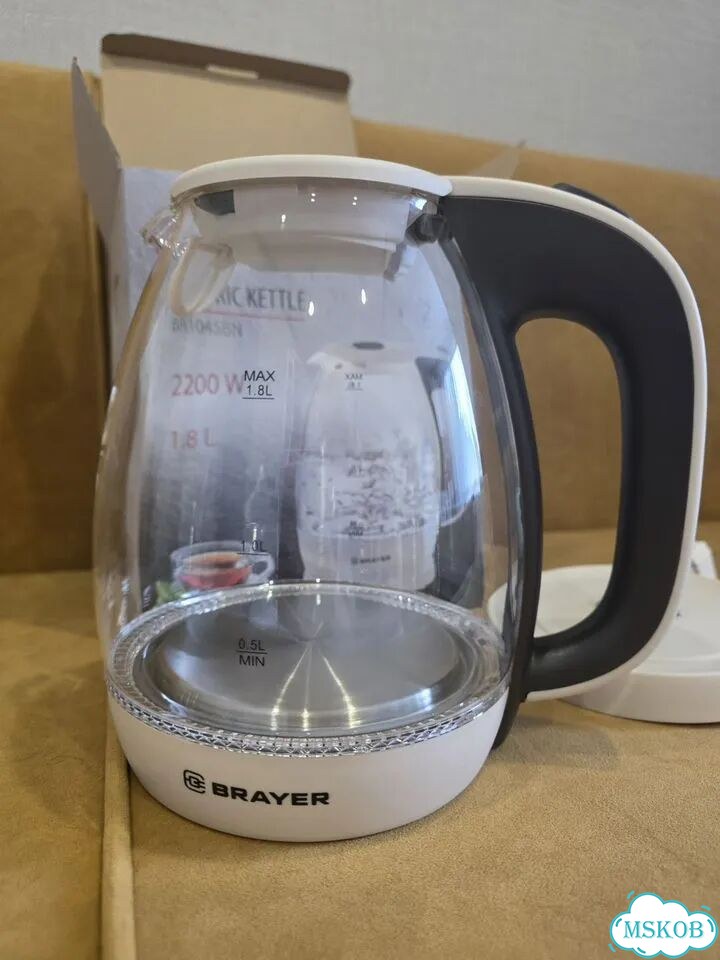 Чайник Brayer BR1045BN, 2,2кВт, 1,8л фото 3