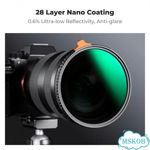 ND+Black Mist фильтр K&F 67мм ND2-32 2в1 фото 6