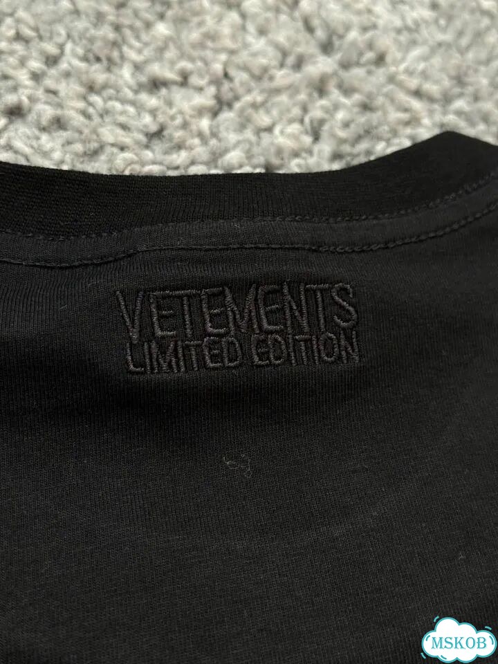 Футболка Vetements Paris чёрная y2k фото 5