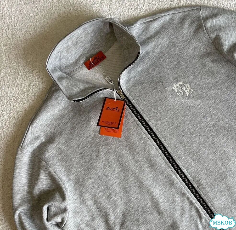 Зип худи hermes без капюшона новинка 2026 фото 5