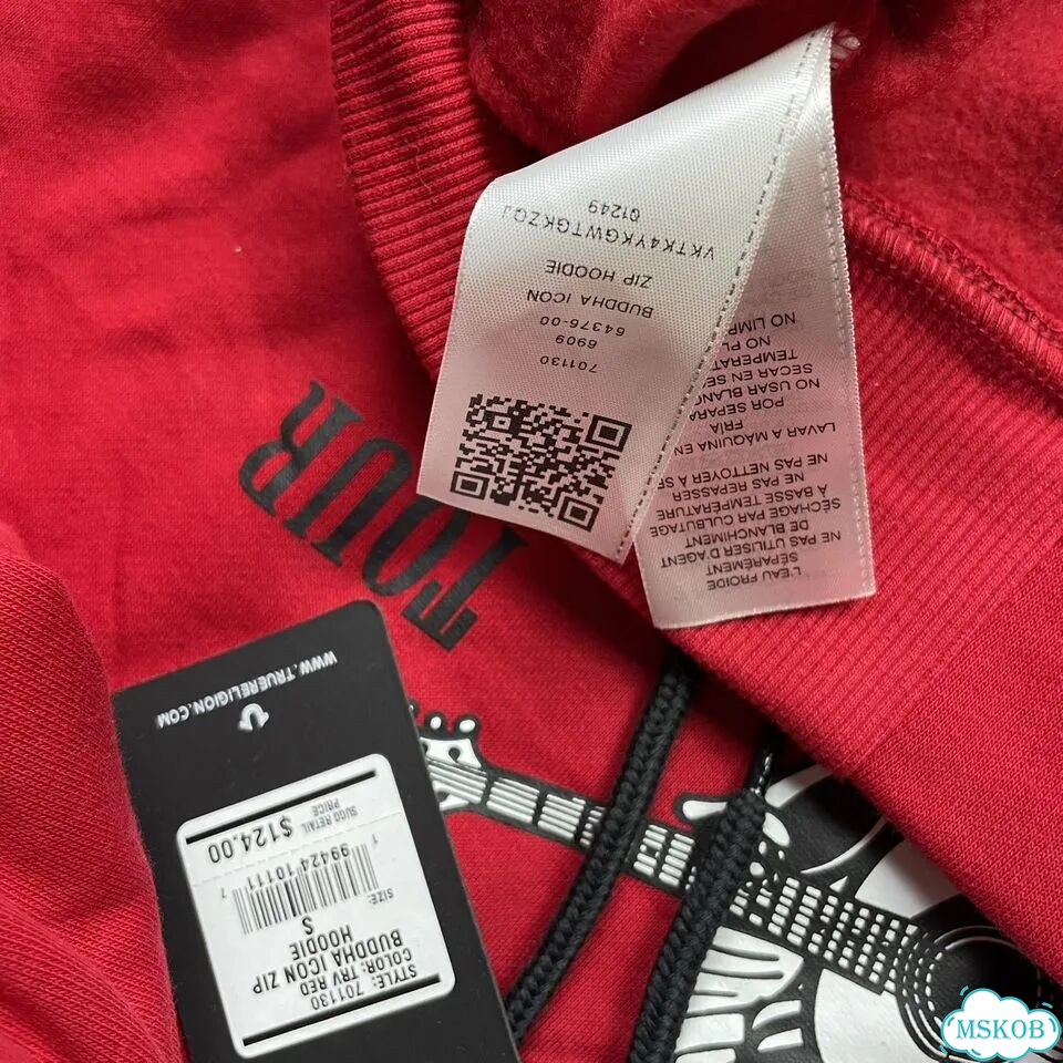 True Religion Big Logo Zip-Hoodie Оригинал фото 4