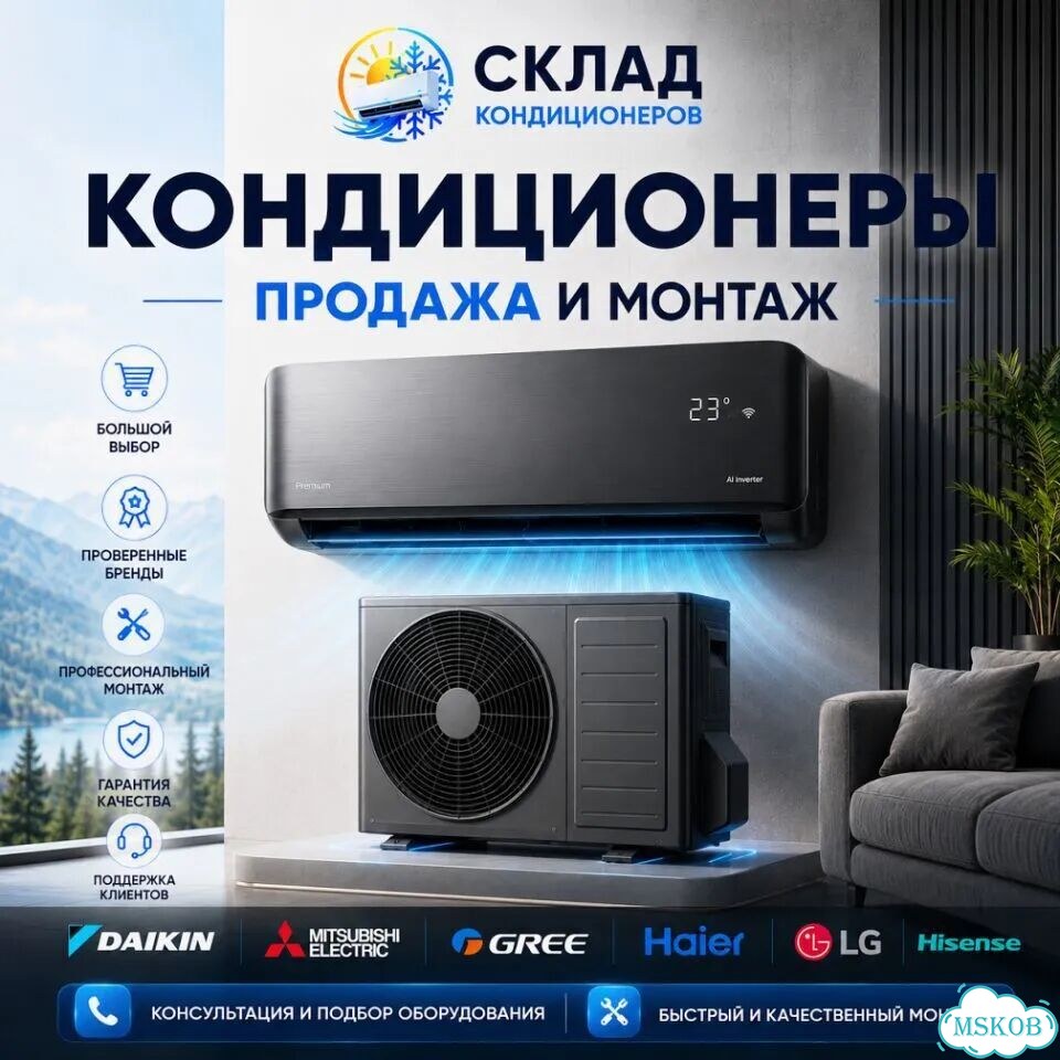 Инверторный кондиционер 12 BTU с Wi-Fi фото 1