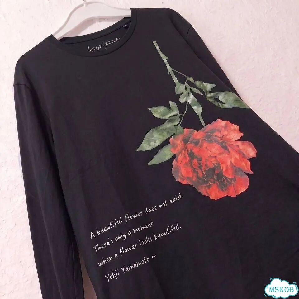 Лонгслив Yohji Yamamoto flower sleeve фото 5