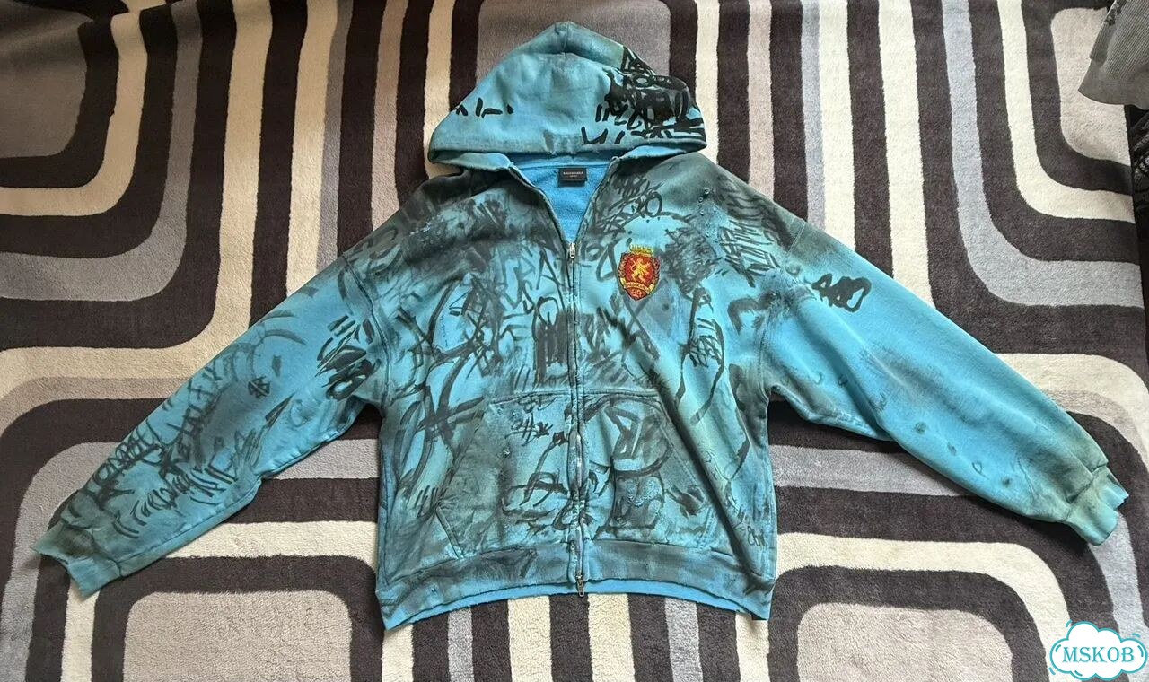 Зип худи balenciaga skater фото 1