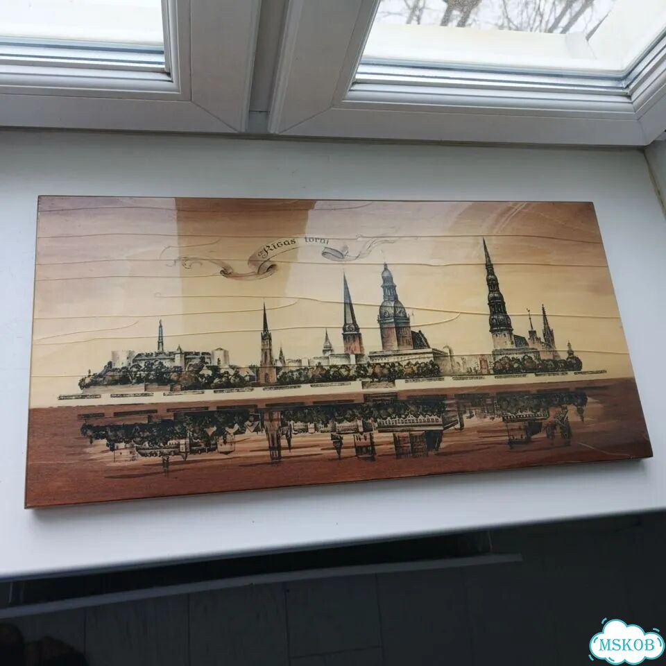 Винтажное панно Рига фото 1