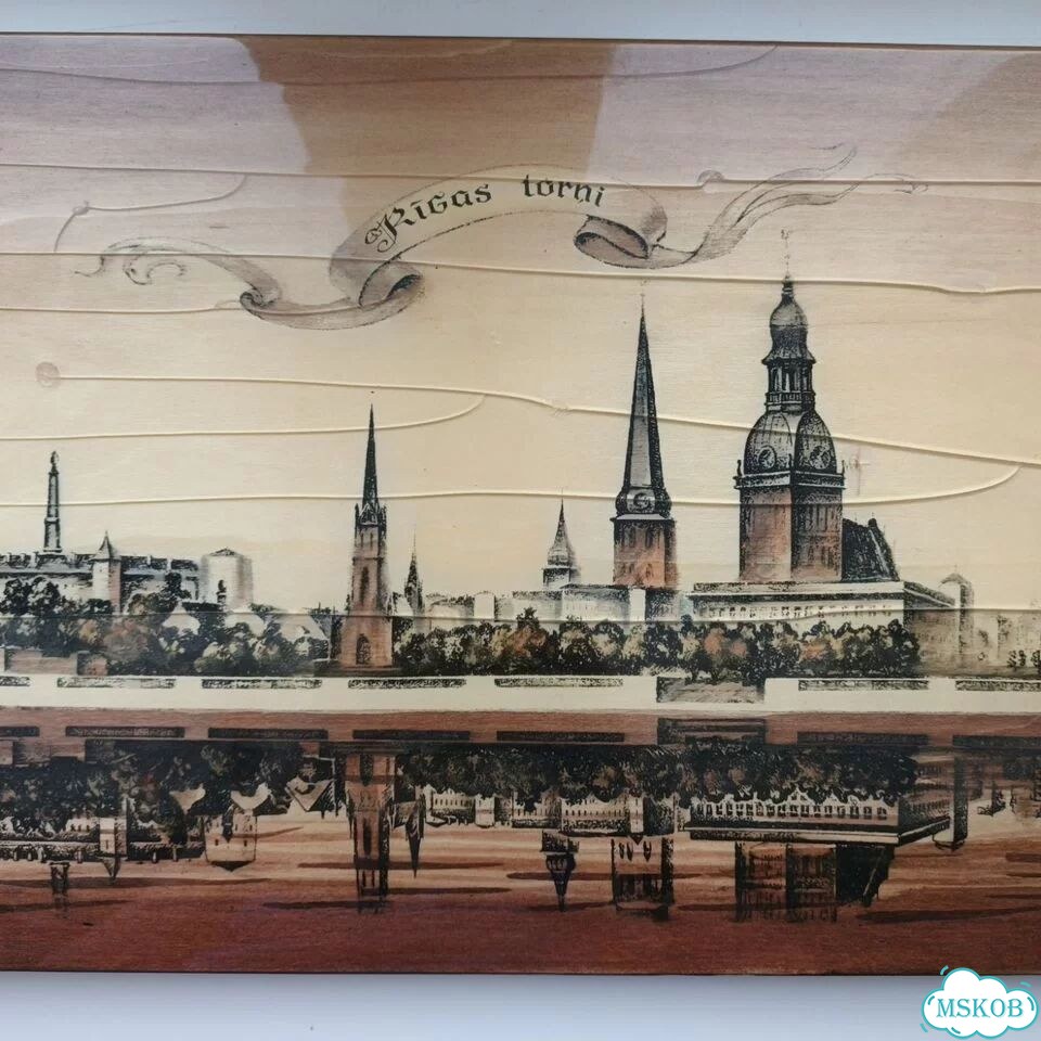 Винтажное панно Рига фото 2