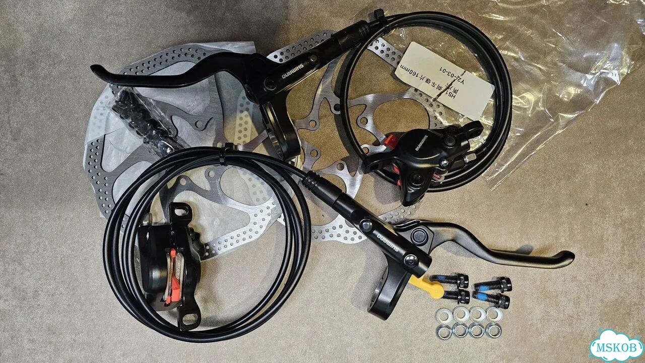 Гидравлические тормоза Shimano MT201 MT200 и диски фото 1