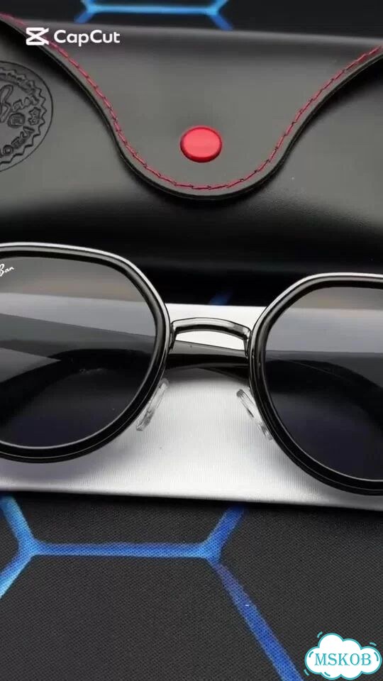 Очки Ray-Ban Ferrari черные круглые мужские UV400 фото 1