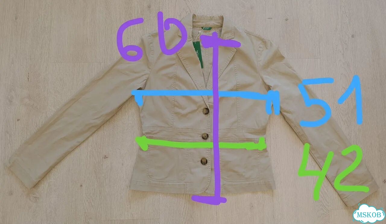 Пиджак женский летний Benetton фото 5