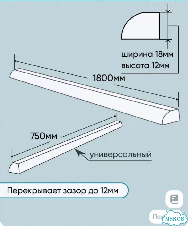 Акриловые бордюры/уголки/плинтусы для ванной (3шт) фото 3
