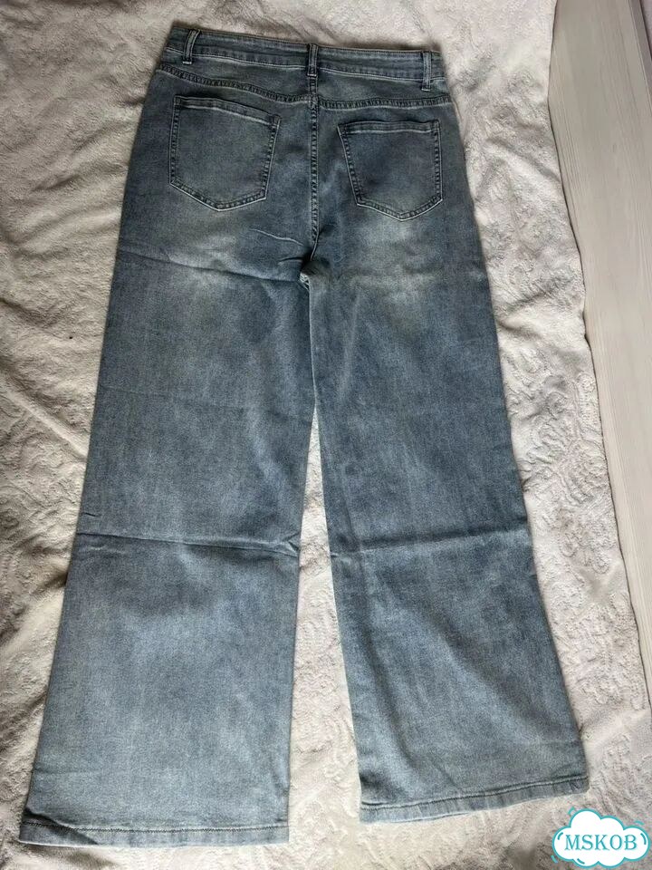 Джинсы широкие Zara type синие фото 11
