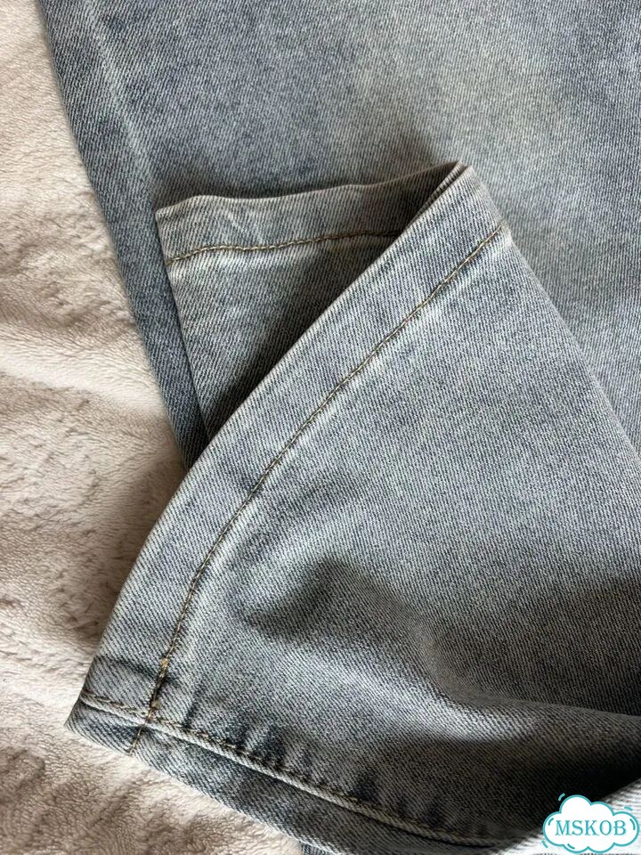 Джинсы широкие Zara type синие фото 8