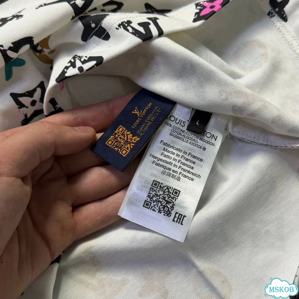 Футболка мужская Louis Vuitton Logo белая premium фото 4