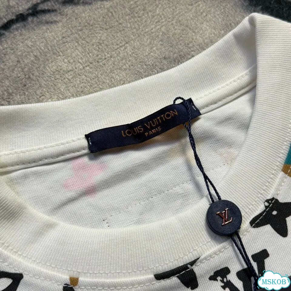 Футболка мужская Louis Vuitton Logo белая premium фото 7