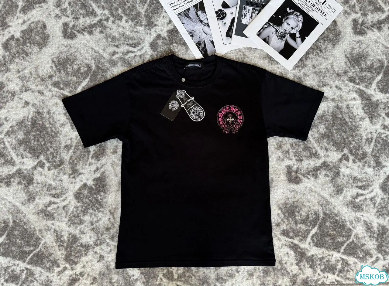 Футболка Chrome Hearts черная фото 2