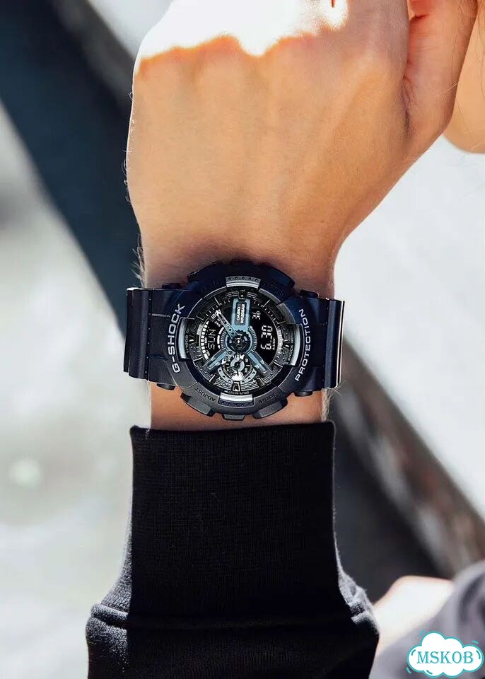 Японские наручные часы Casio G-shock GA-110-1B фото 2