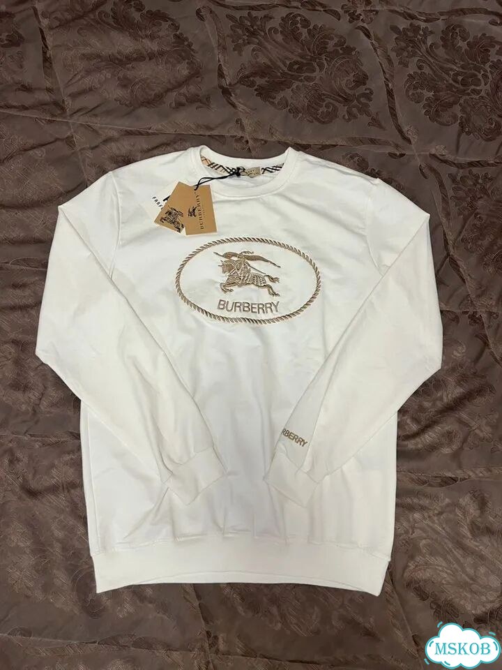 Свитшот Burberry белый вышивка фото 1