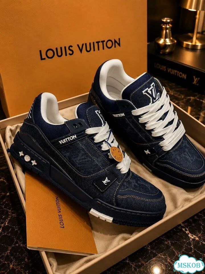 Кроссовки Louis Vuitton Trainer Denim (р-ры 40-46) фото 1