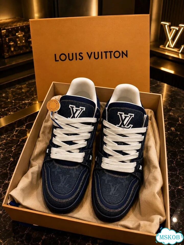 Кроссовки Louis Vuitton Trainer Denim (р-ры 40-46) фото 3