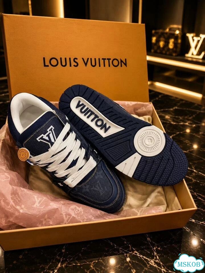 Кроссовки Louis Vuitton Trainer Denim (р-ры 40-46) фото 4