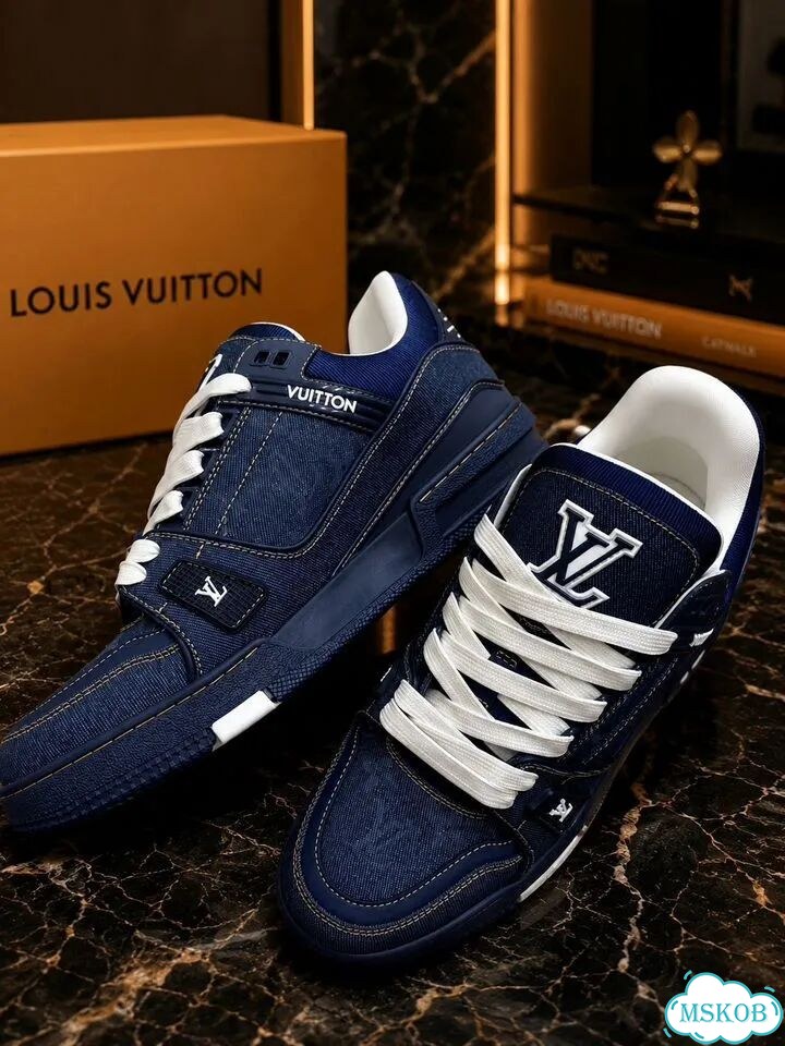 Кроссовки Louis Vuitton Trainer Denim (р-ры 40-46) фото 5
