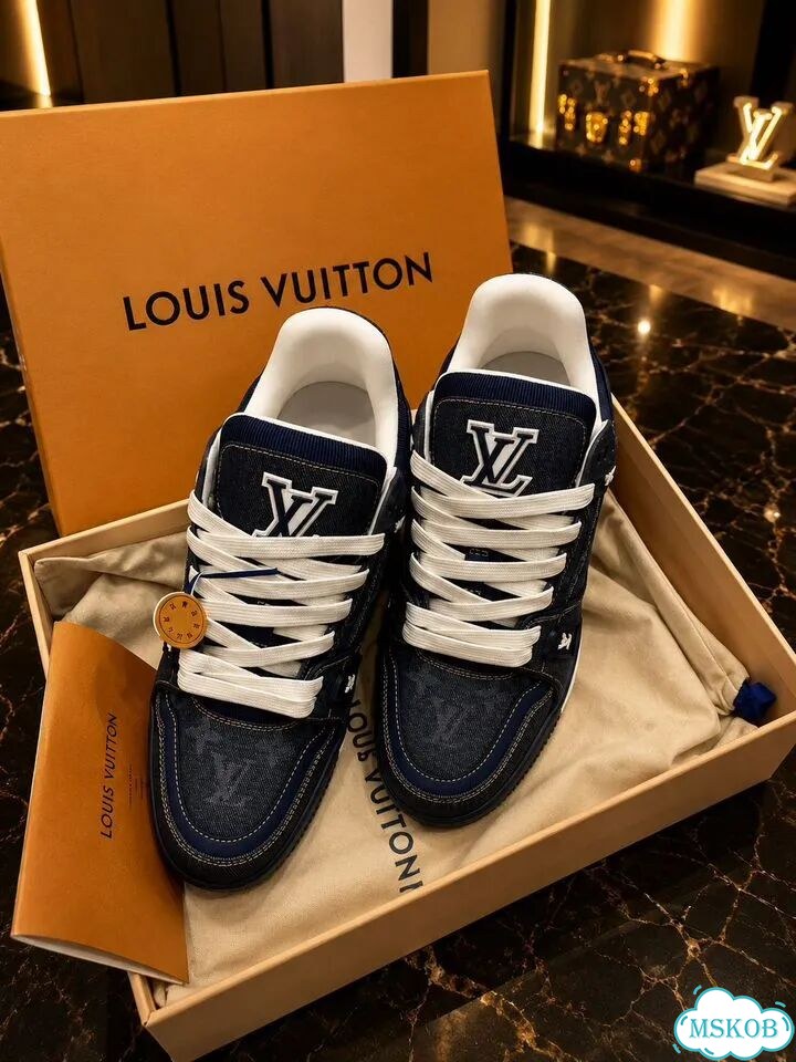 Кроссовки Louis Vuitton Trainer Denim (р-ры 40-46) фото 7