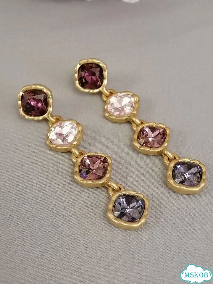 Серьги Oscar de la Renta с кристаллами фото 1