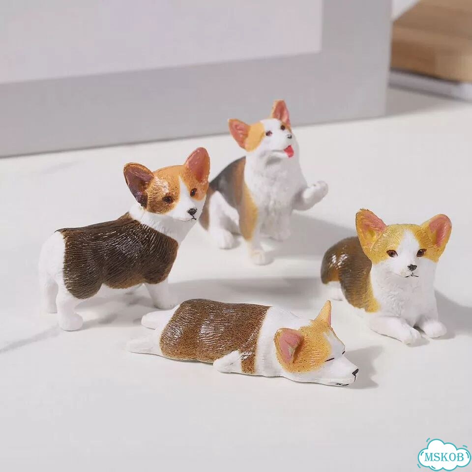 Мини-фигурка корги из смолы, цвет 7 фото 4