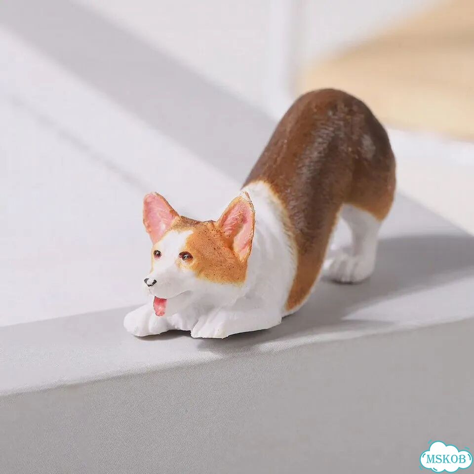 Мини-фигурка корги из смолы, цвет 7 фото 7