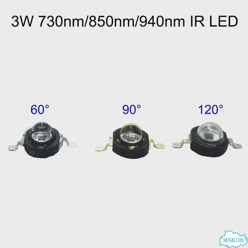 Светодиод инфракрасный xincnday ball 3W, 850nm, 60 degree, 10pcs фото 1