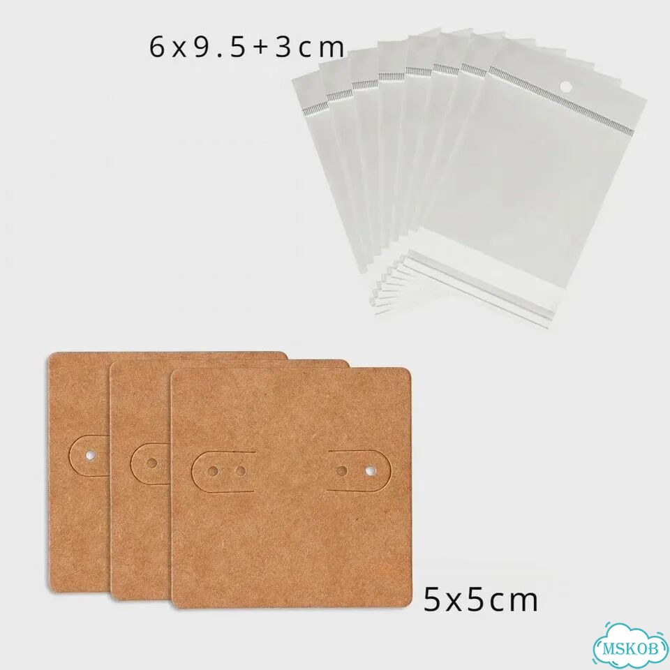 Белые карты для украшений 5x5 см + пакеты 6x9.5+3 см фото 5