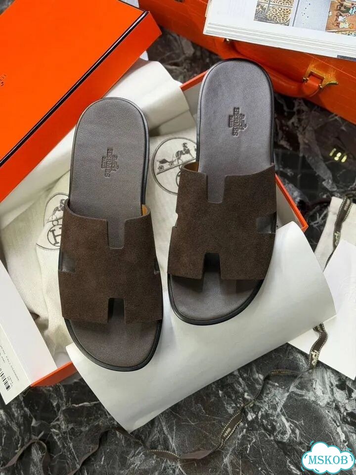 Hermes тапочки мужские фото 1
