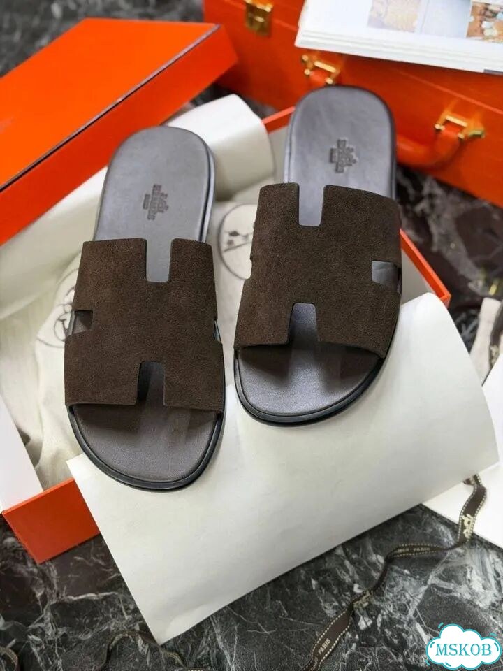 Hermes тапочки мужские фото 2