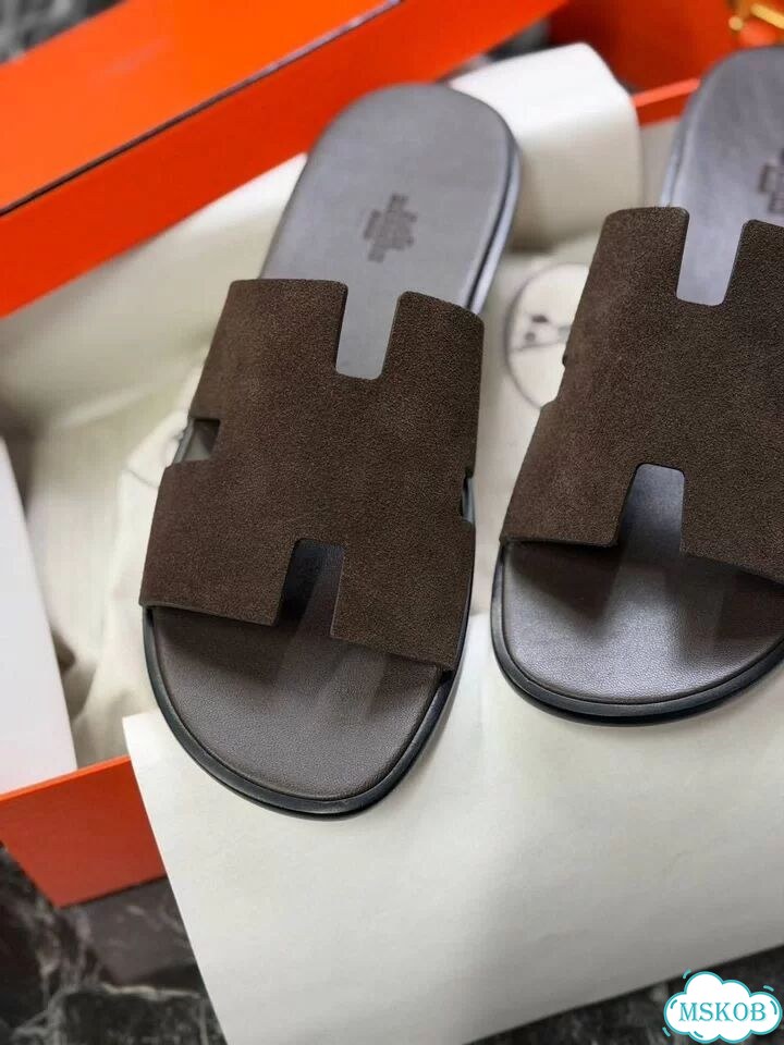 Hermes тапочки мужские фото 3